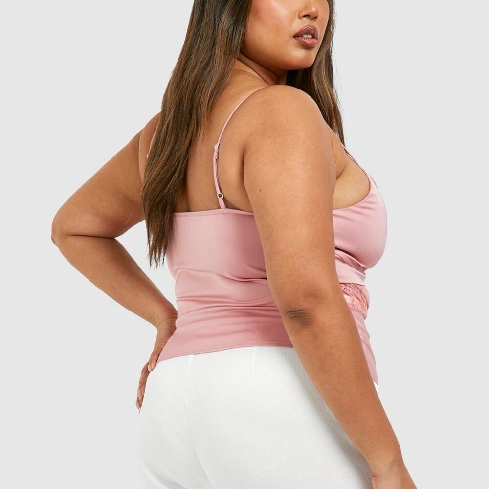 Boohoo lace pink plus cami size 18 xxl - Picture 4 of 4